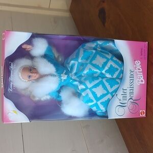 Barbie Winter Renaissance in Blue and White Gown. New Unopened